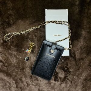 NEW CC Black Coco Crush Phone Case and CC charm.